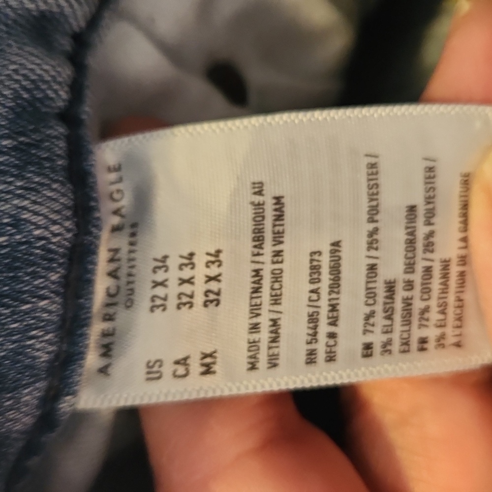 American Eagle Lightwash Denim Jeans Size 32 X 34 Next Level Flex - Picture 13 of 15